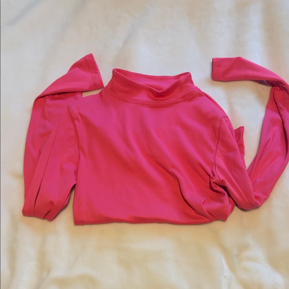 Tiger Friday AXS Bright Pink Mock Neck Long Sleeve Top